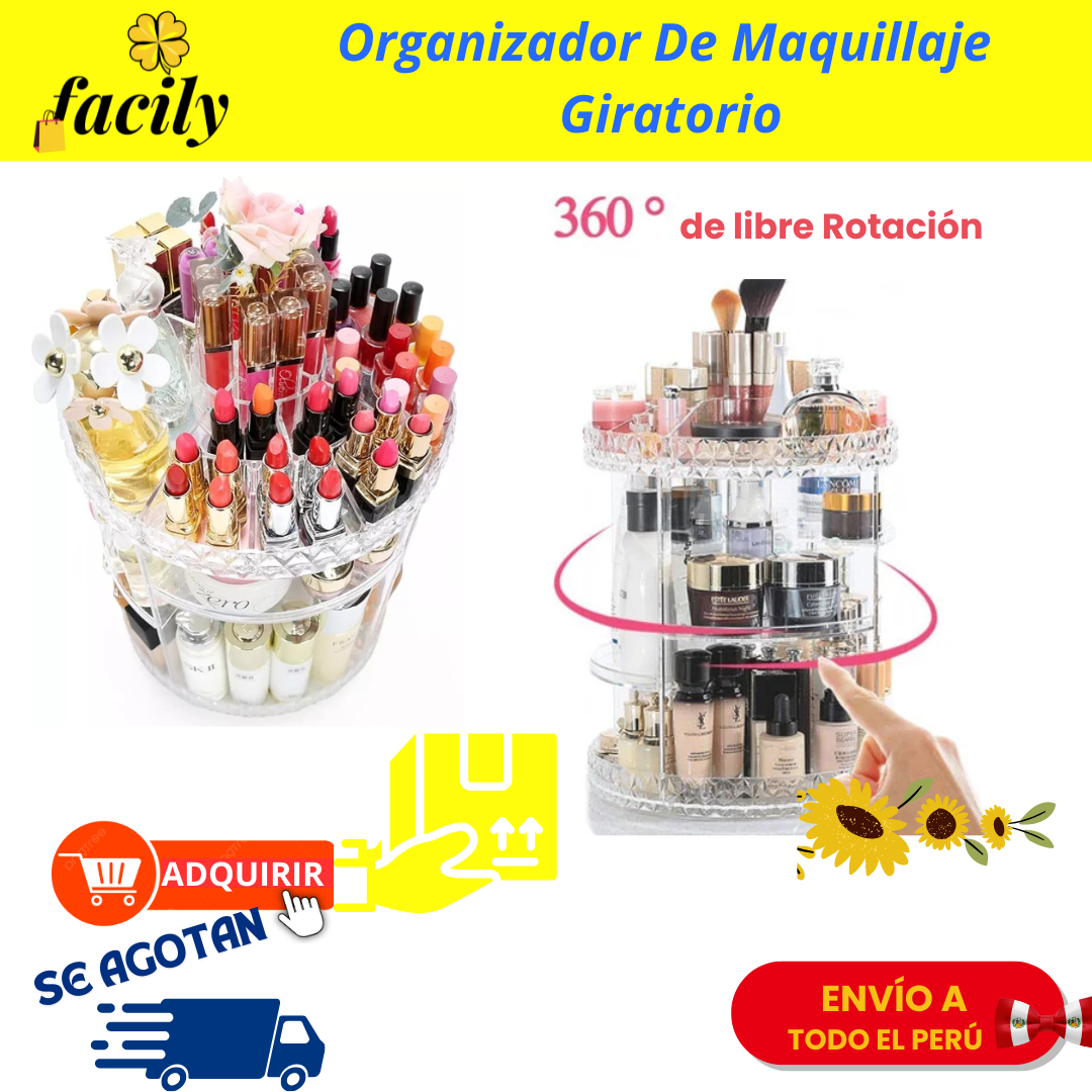 Organizador De Maquillaje Giratorio