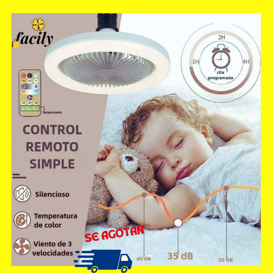 LAMPARA VENTILADOR LED SMART PREMIUM 360°